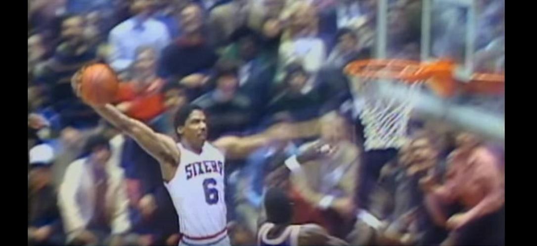Julius Erving Rock The baby Dunk