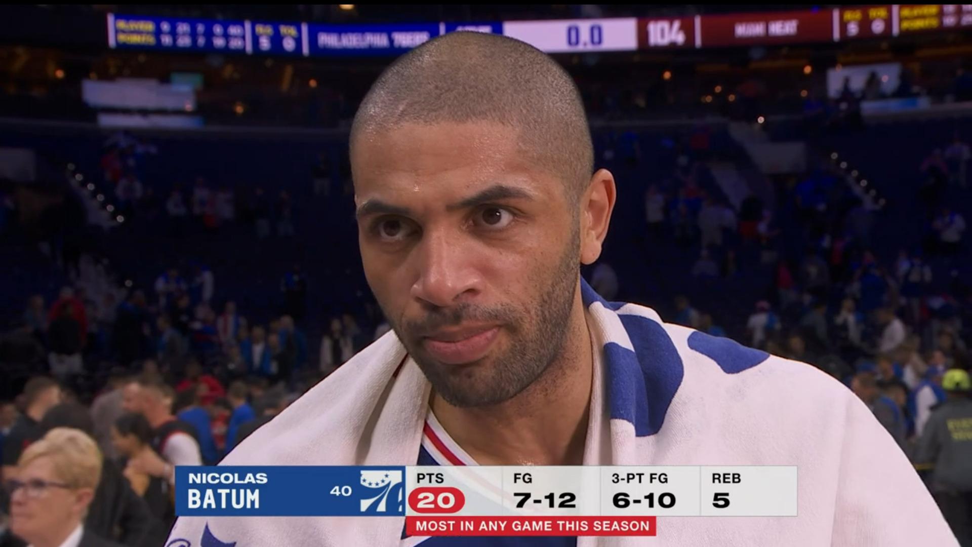 Nicolas Batum Sixers 18 avril 2024