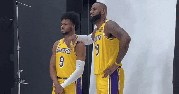 LeBron James Bronny James Lakers