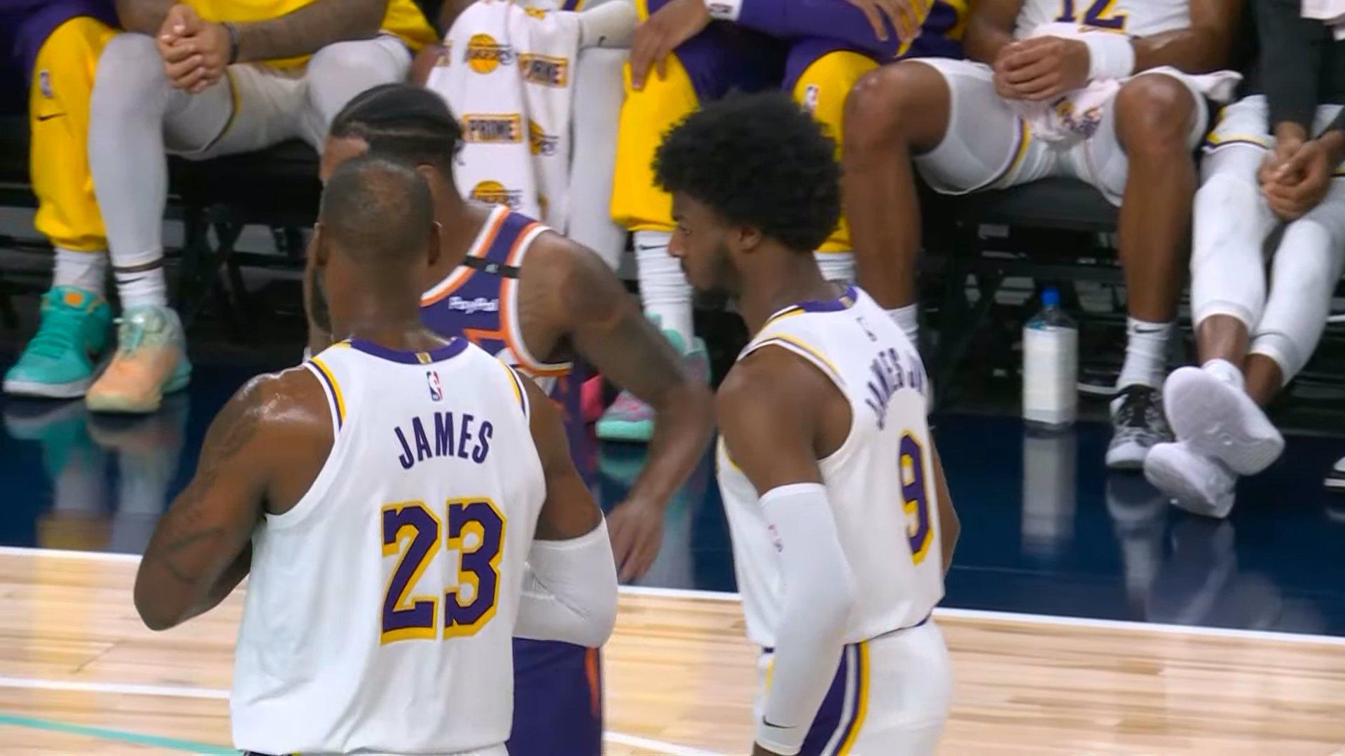 LeBron et Bronny 7 octobre 2024