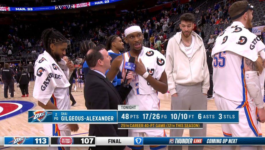 Shai Gilgeous-Alexander 16 mars 2025