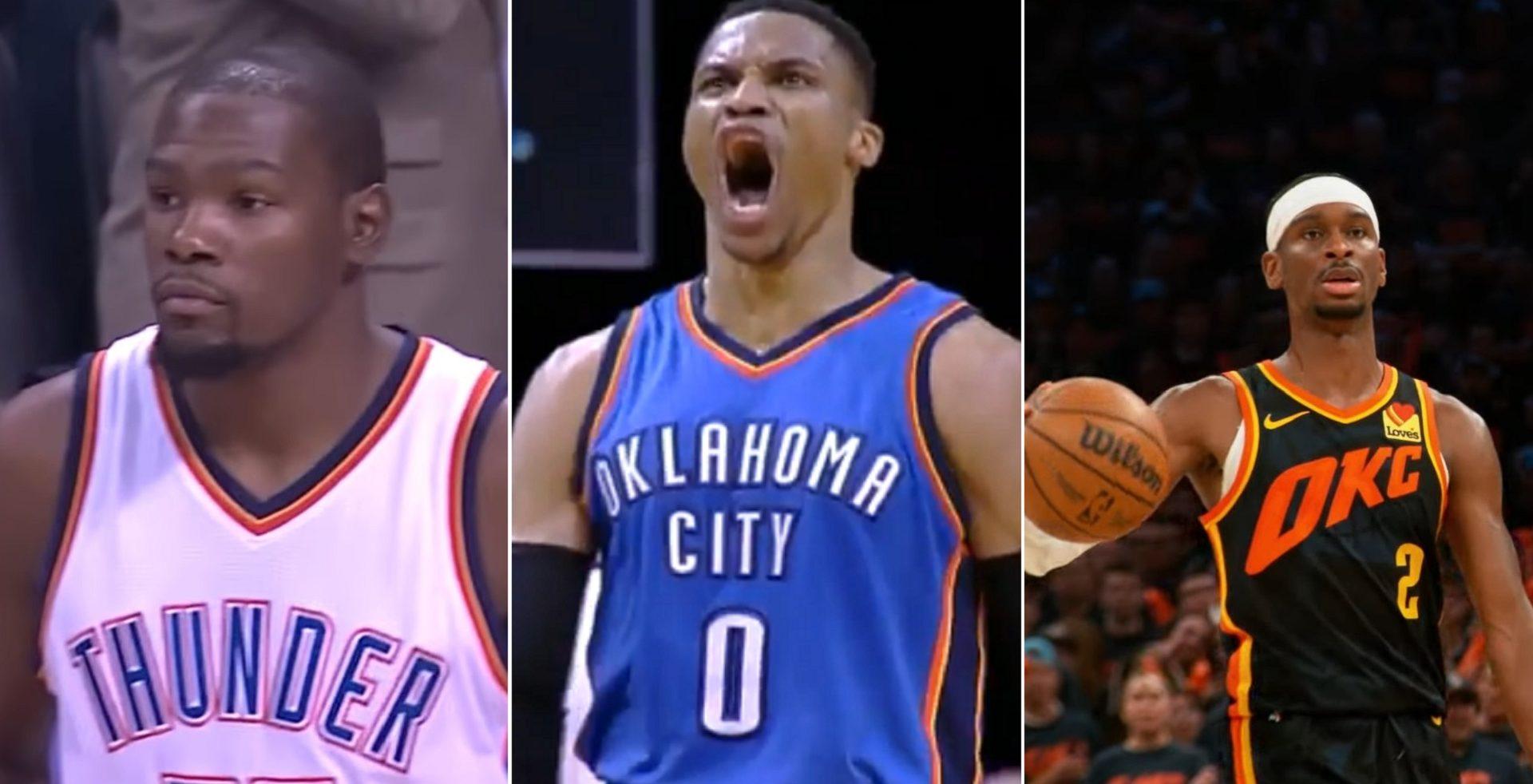 Kevin Durant Russell Westbrook Shai Gilgeous-Alexander MVP Thunder 21 mai 2025