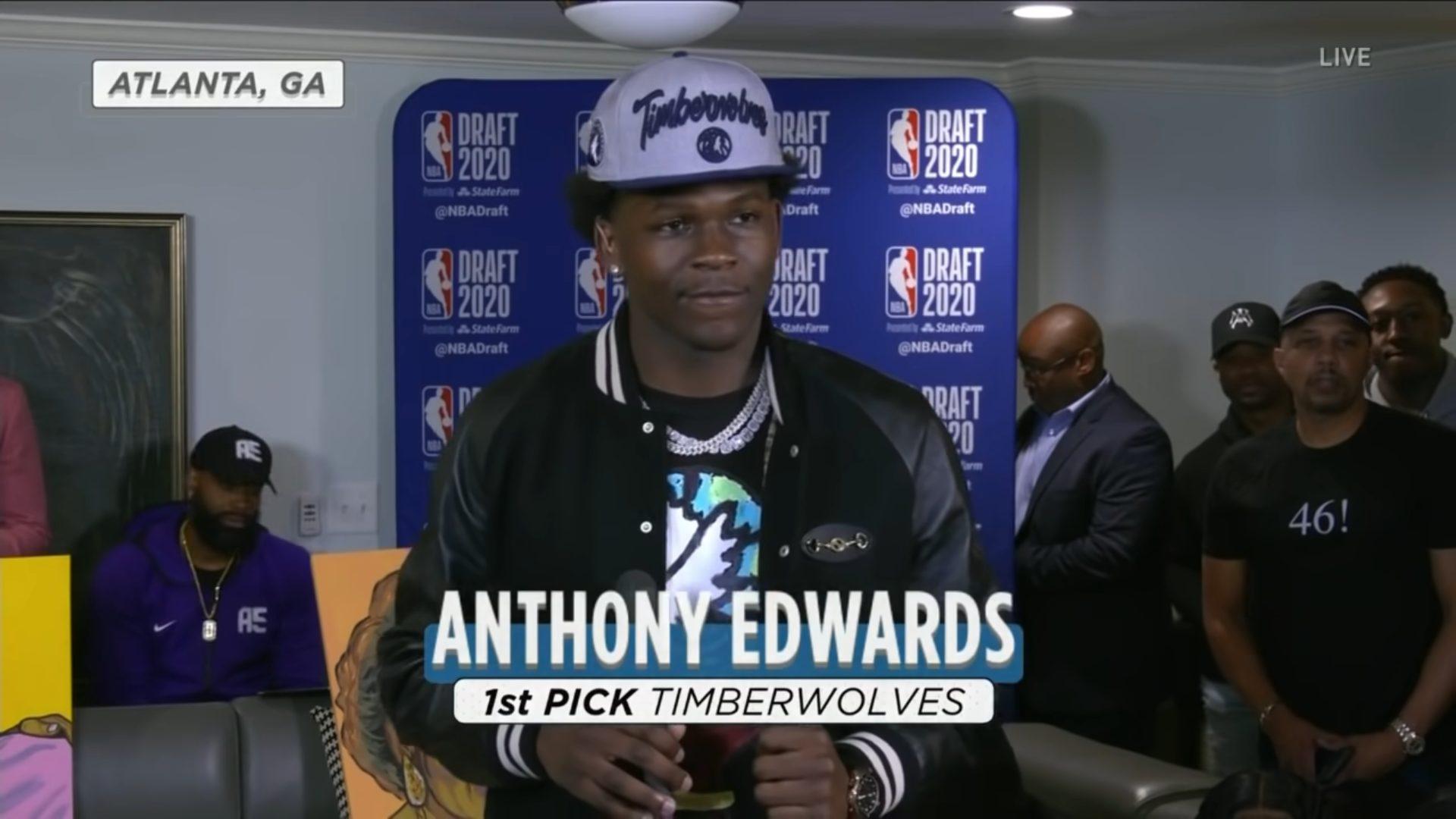 Anthony Edwards flashback Draft 2020