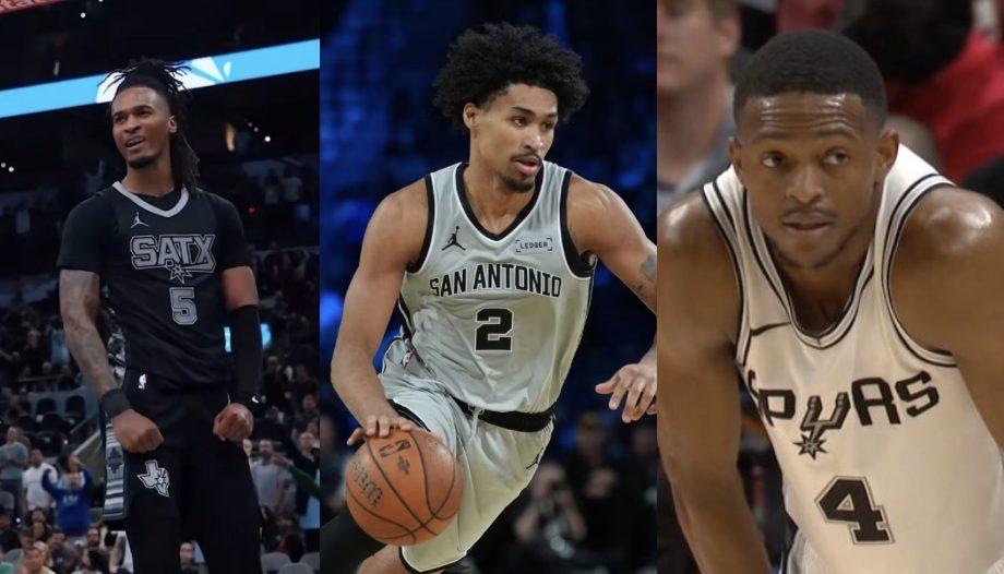 Stephon Castle, Dylan Harper et De'Aaron Fox, San Antonio Spurs