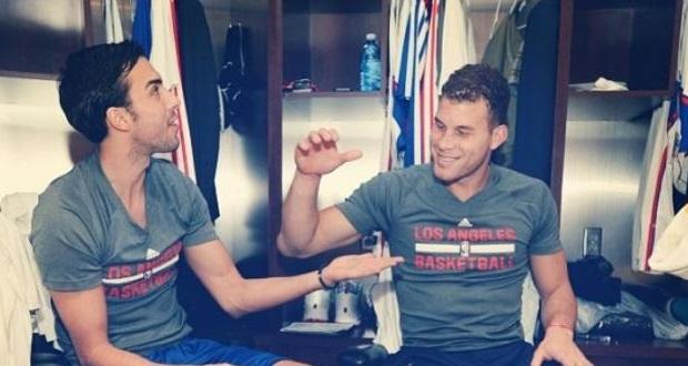 Le Slovène s'entraîne avec Blake Griffin à Los Angeles.