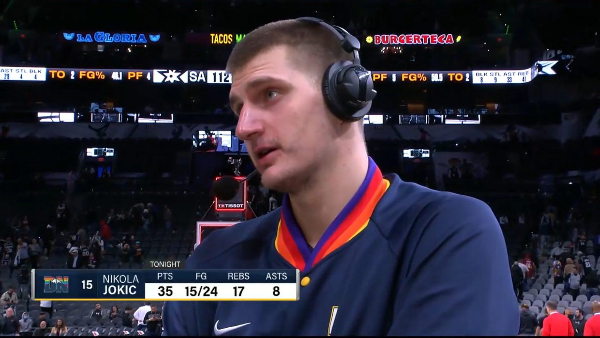 Nikola Jokic Nuggets 12 décembre 2021