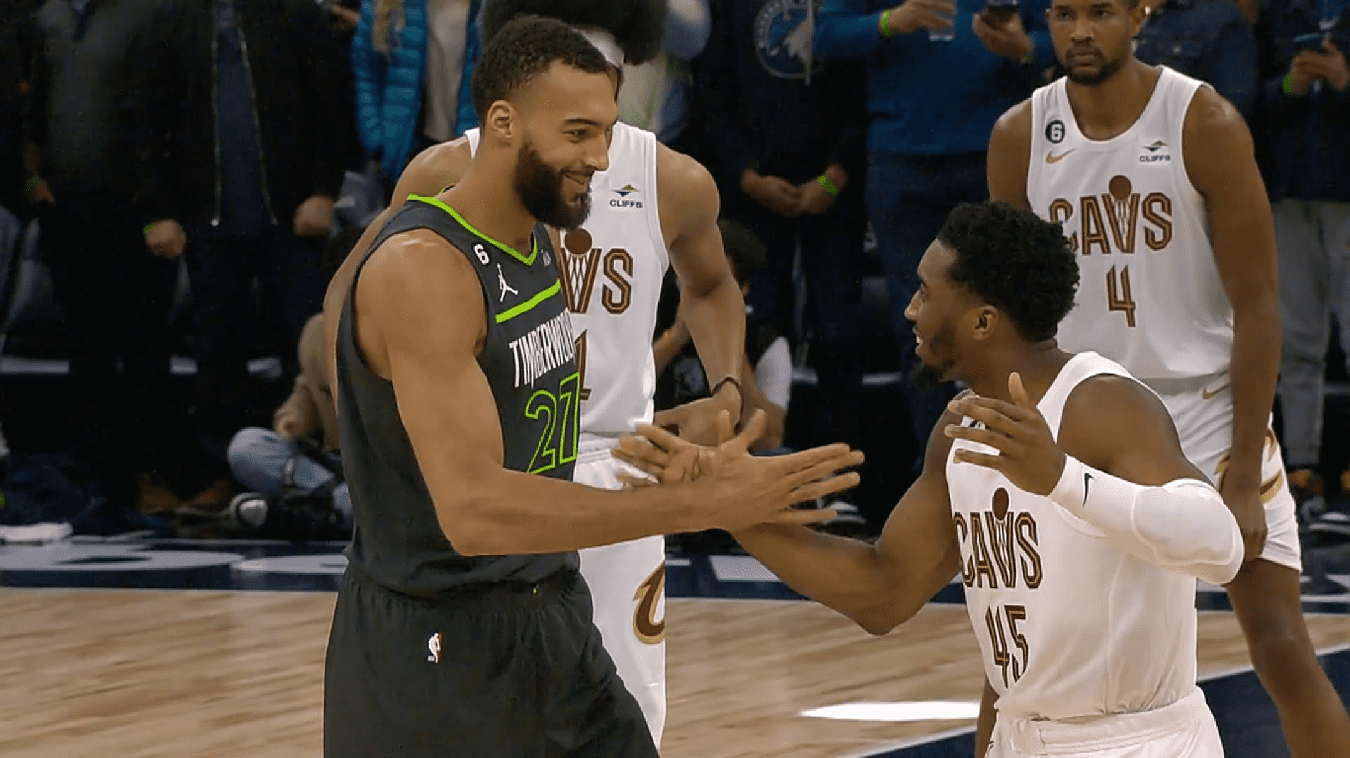 Rudy Gobert Donovan Mitchell Cavs Wolves 15 janvier 2023