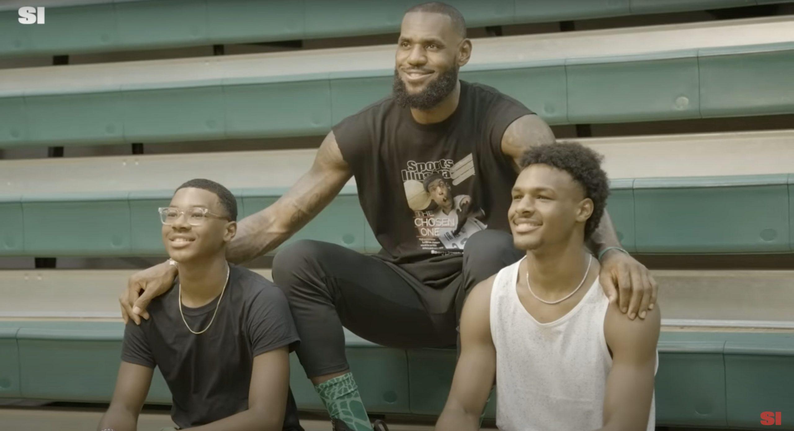 Bryce James Bronny James LeBron James