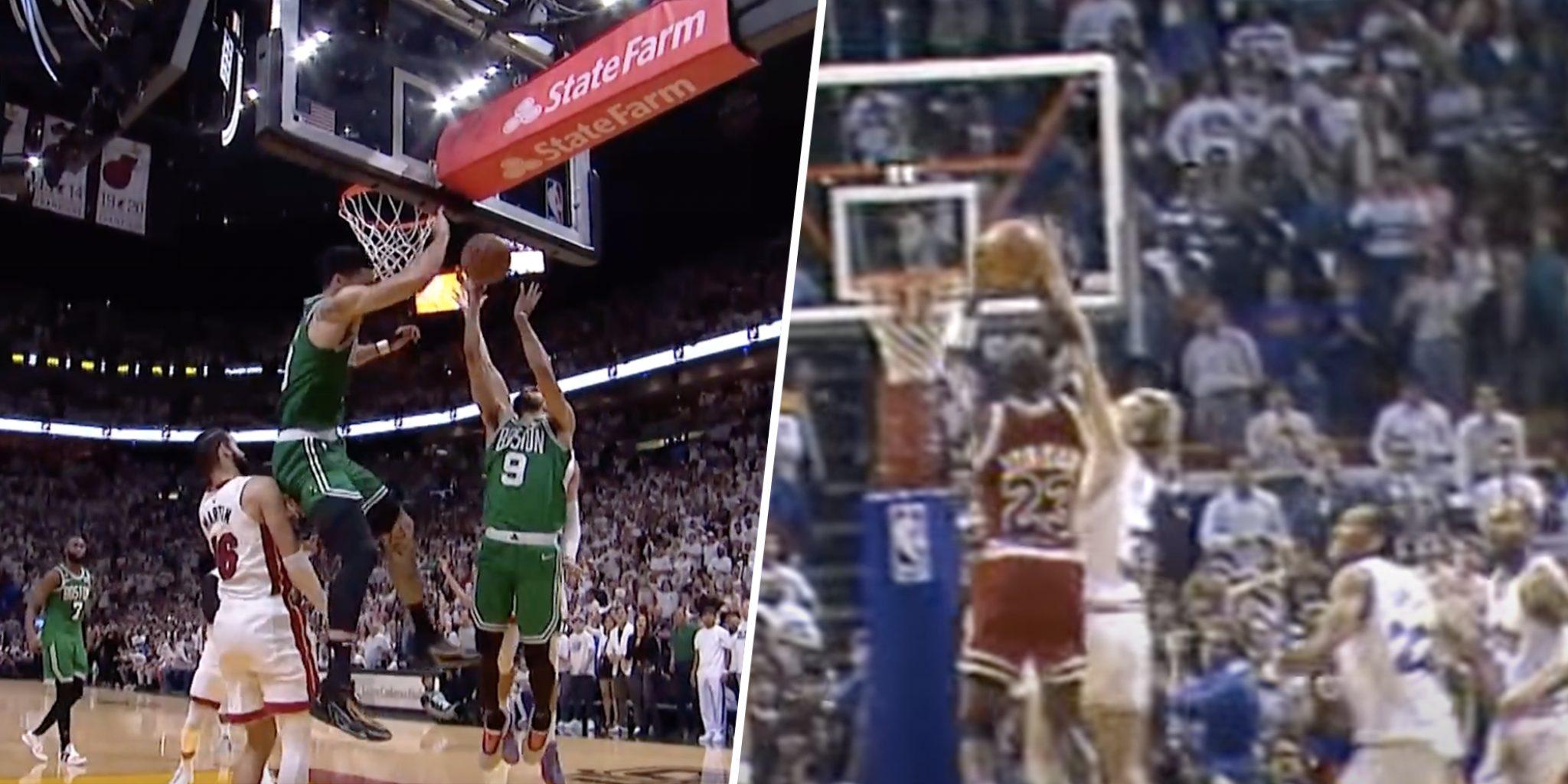 Derrick White buzzer Michael Jordan The Shot