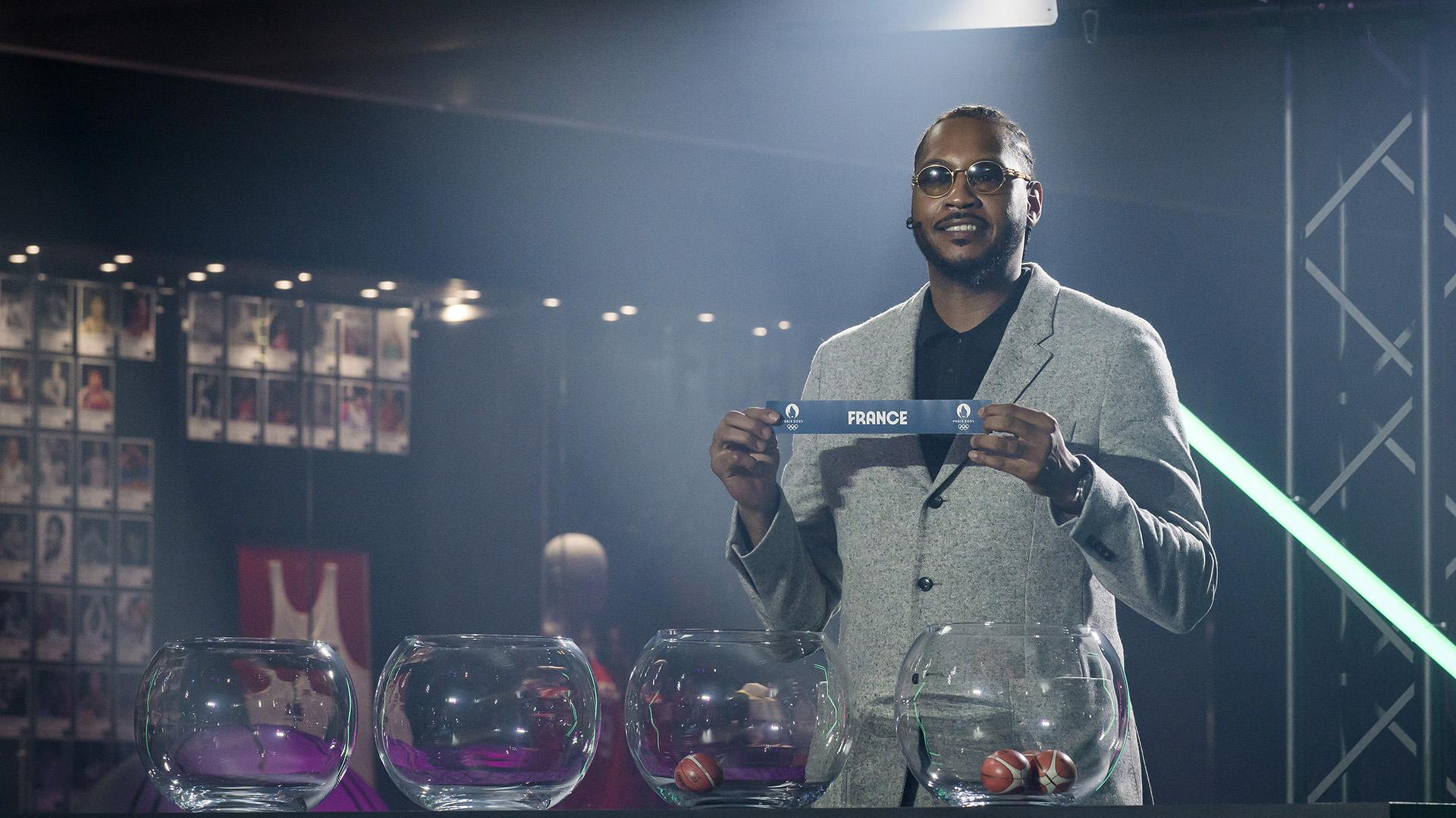 Carmelo Anthony Tirage au sort France JO 2024 19 mars 2024