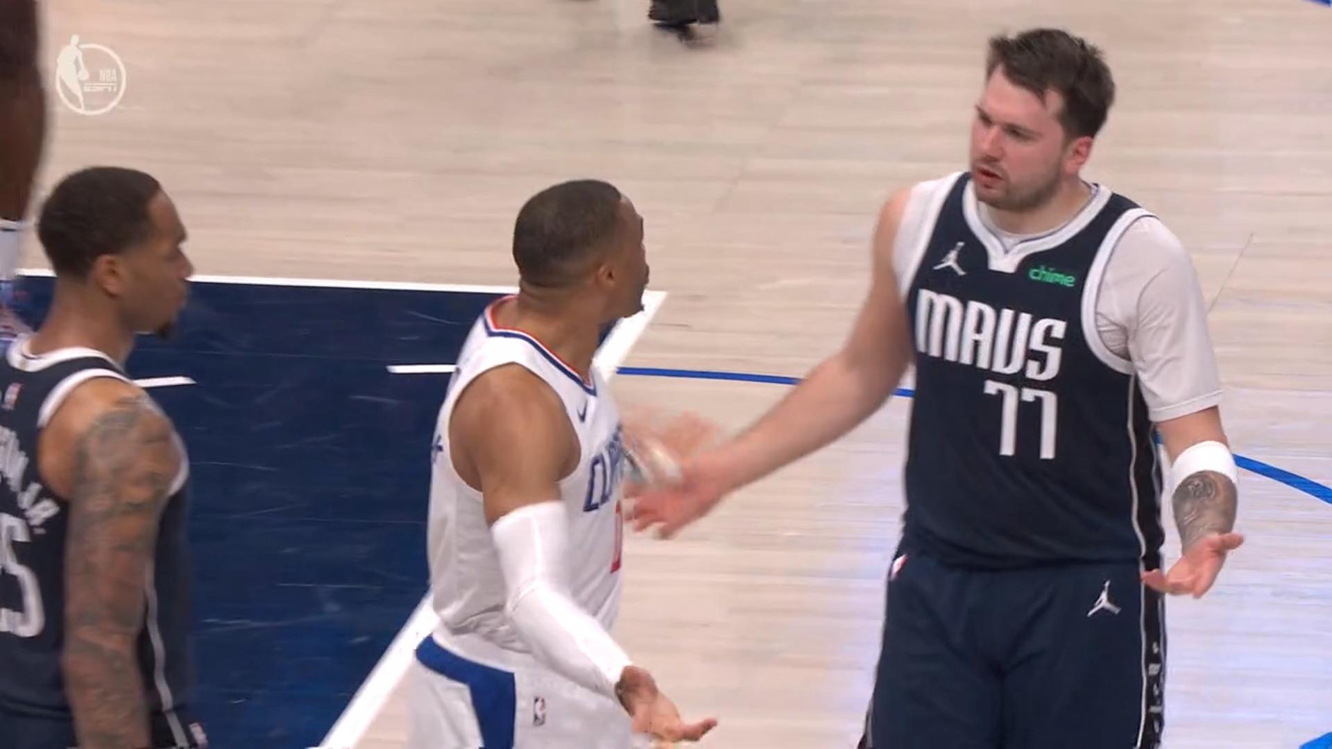 Luka Doncic Russell Westbrook Clippers Mavericks 27 avril 2024