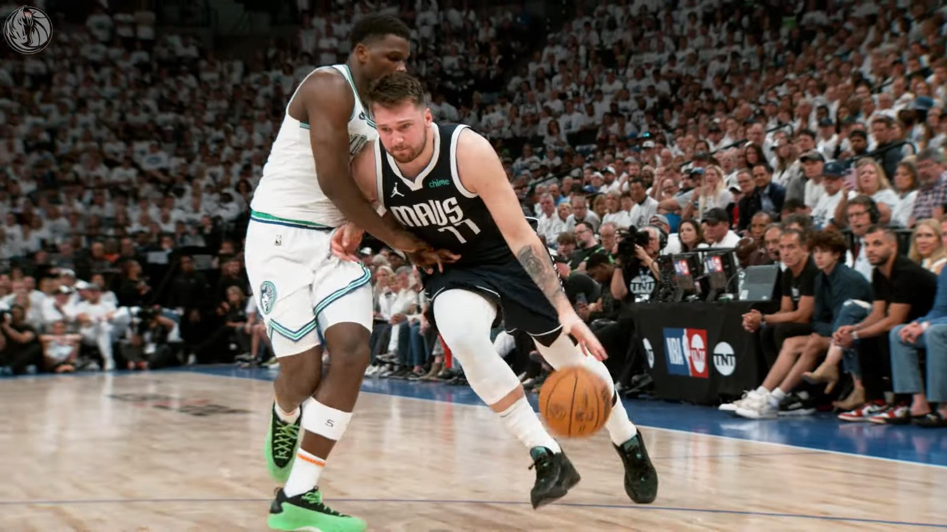 Luka Doncic Anthony Edwards Mavericks Wolves 25 mai 2024