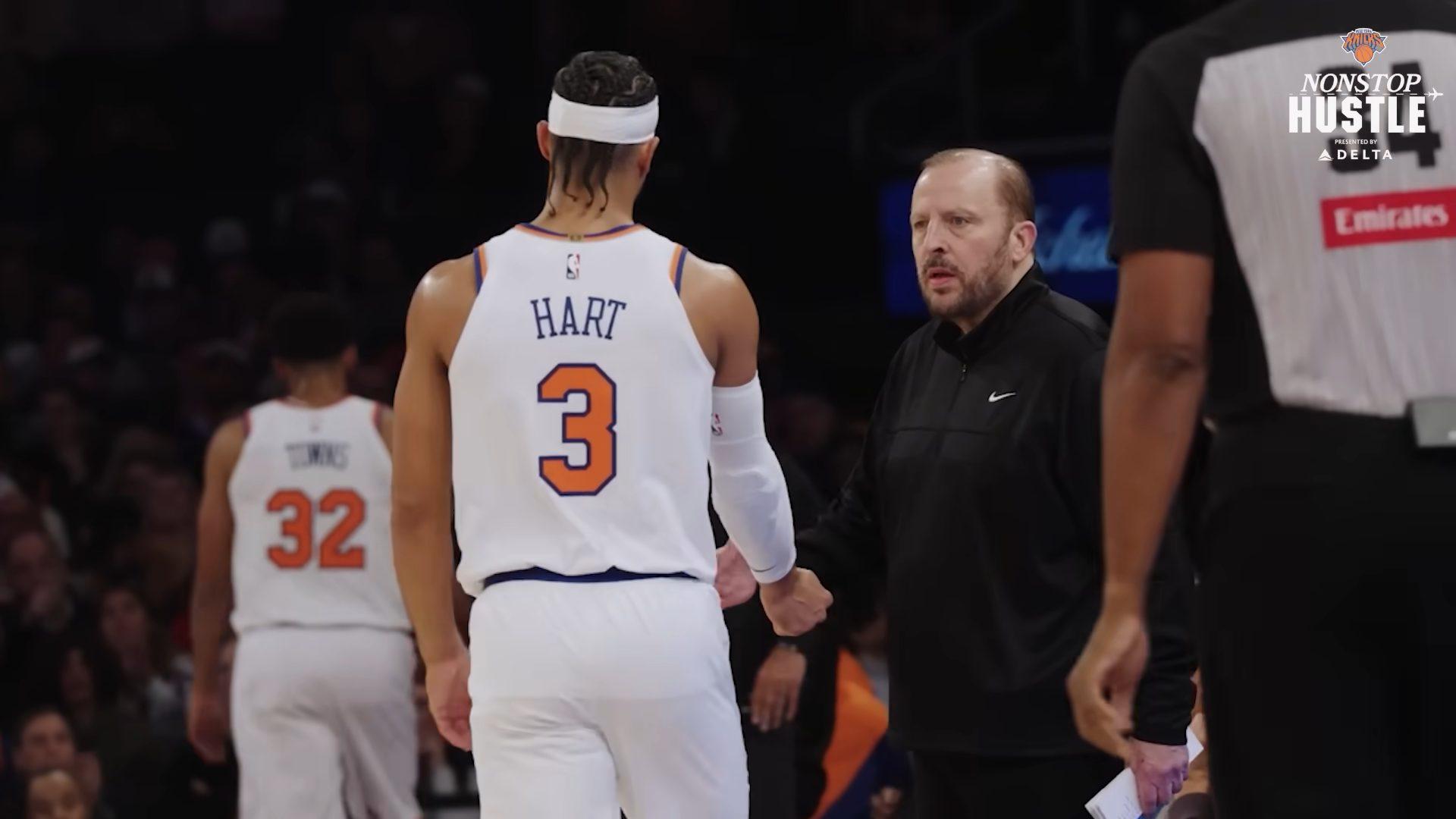 Josh Hart Tom Thibodeau Knicks 6 janvier 2025