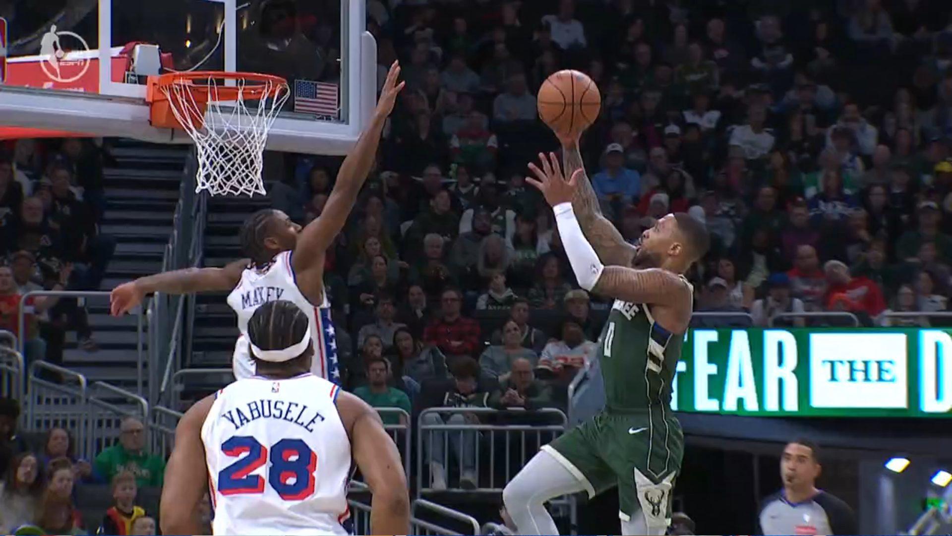 Tyrese Maxey Damian Lillard Sixers Bucks 9 février 2025