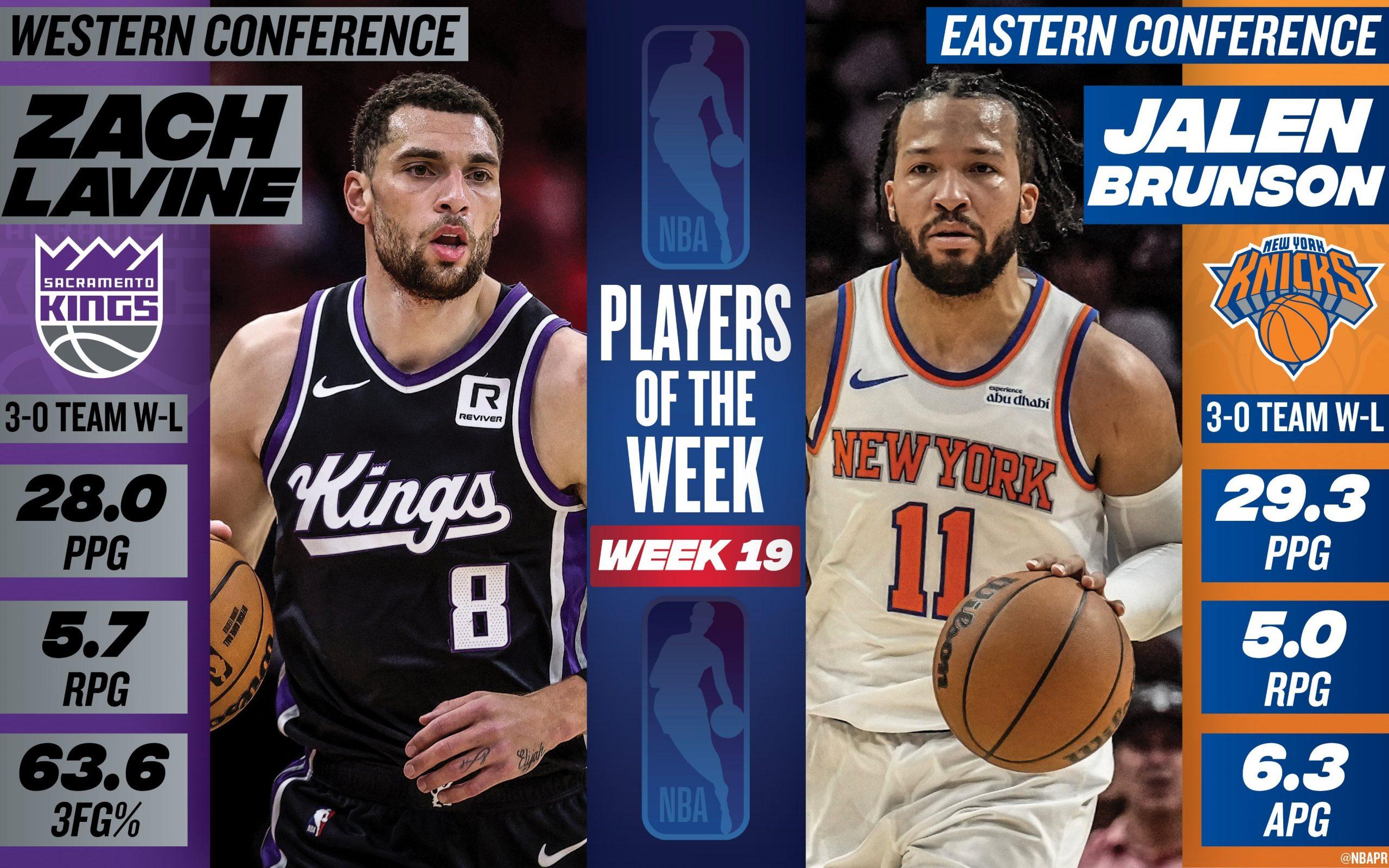 joueurs de la semaine zach lavine jalen brunson