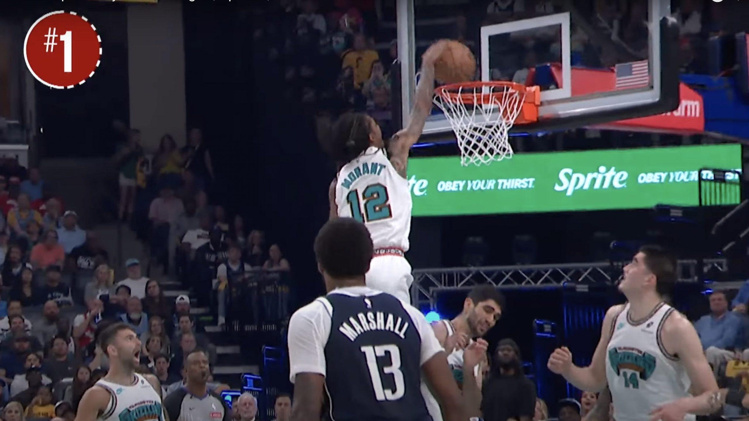 Ja Morant dunk 19 avril 2025