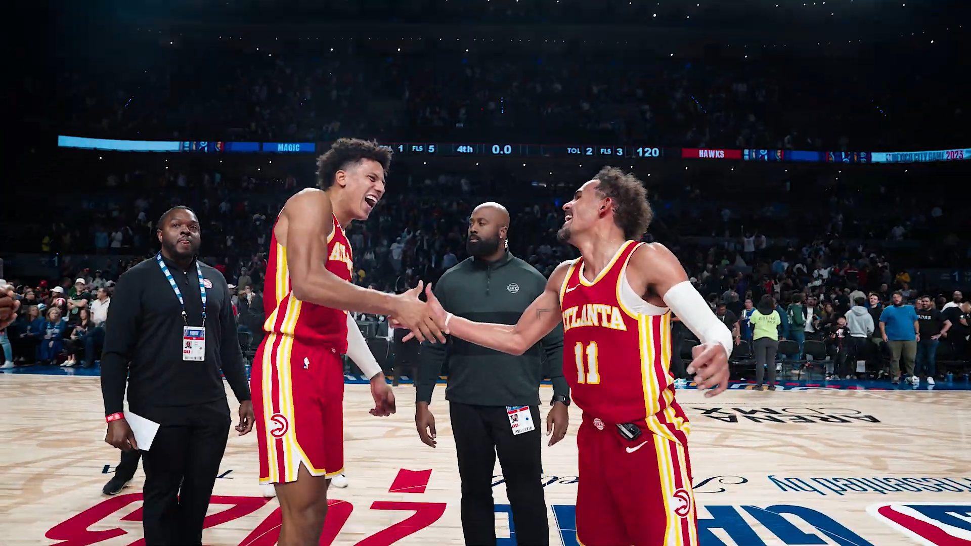 Jalen Johnson Trae Young Atlanta Hawks 28 août 2024