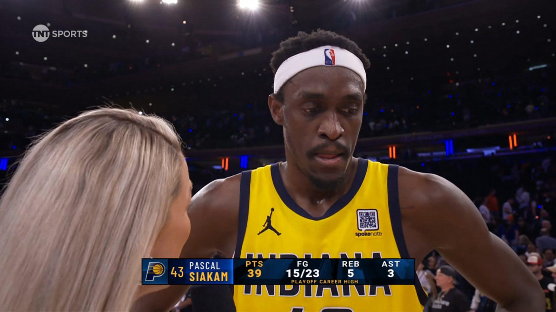 Pascal Siakam Pacers vs Knicks 24 mai 2025