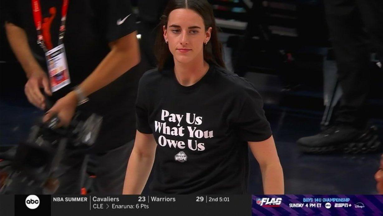 Caitlin Clark WNBA pay us what you owe us