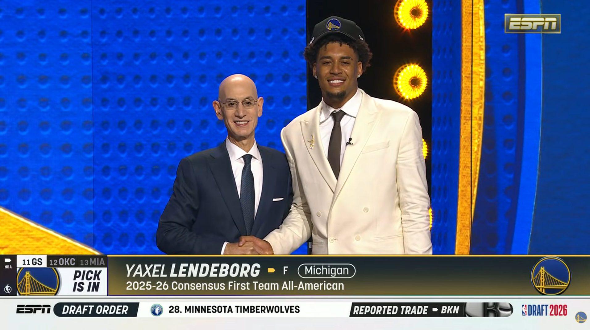 Yaxel Lendeborg Draft NBA 2026 Warriors
